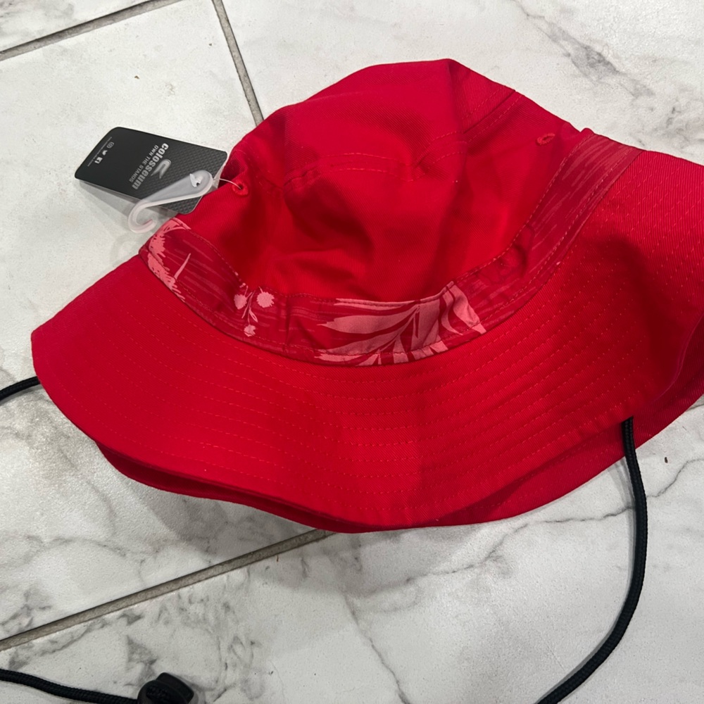 Embroidered SMU Mustangs Bucket Floral Red Hat Cap Colosseum Football Basketball - Picture 3 of 4